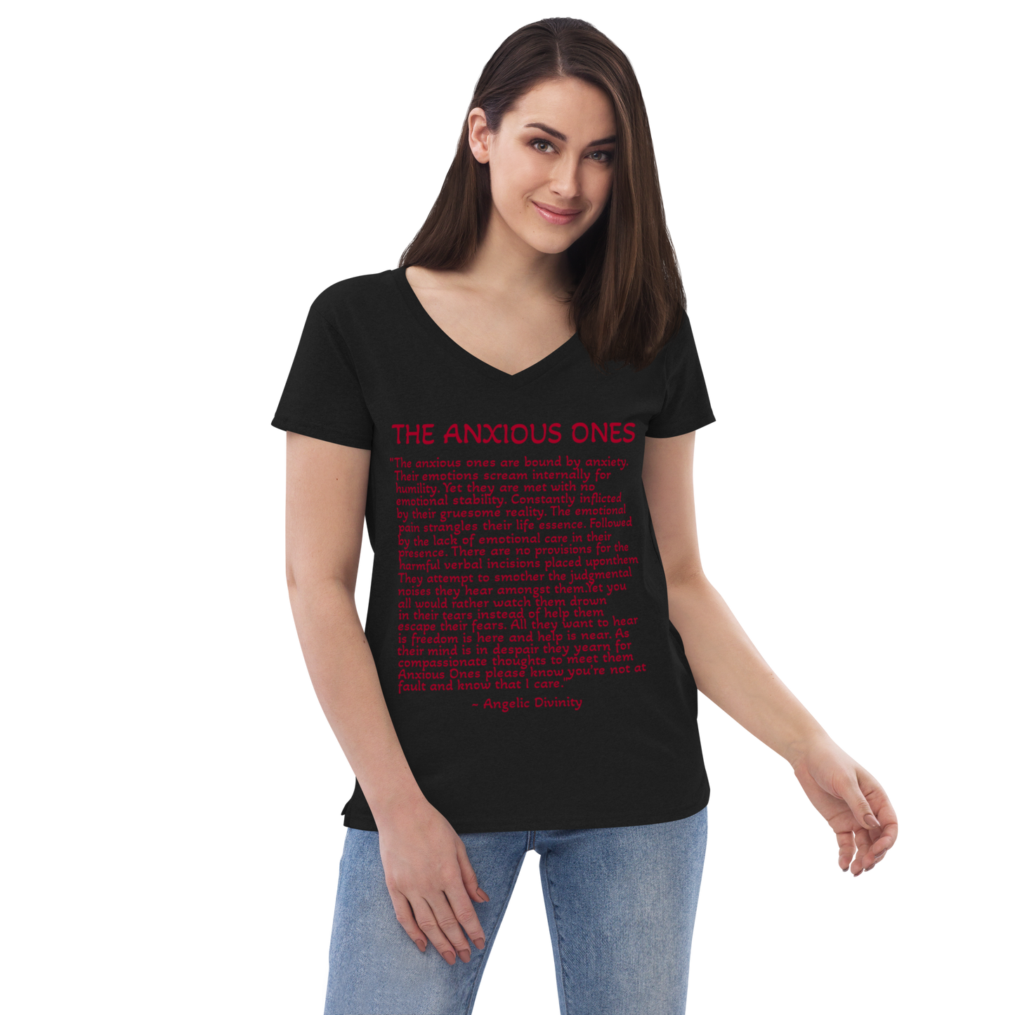 Women's The Anxious Ones Poetry V-Neck T-Shirt