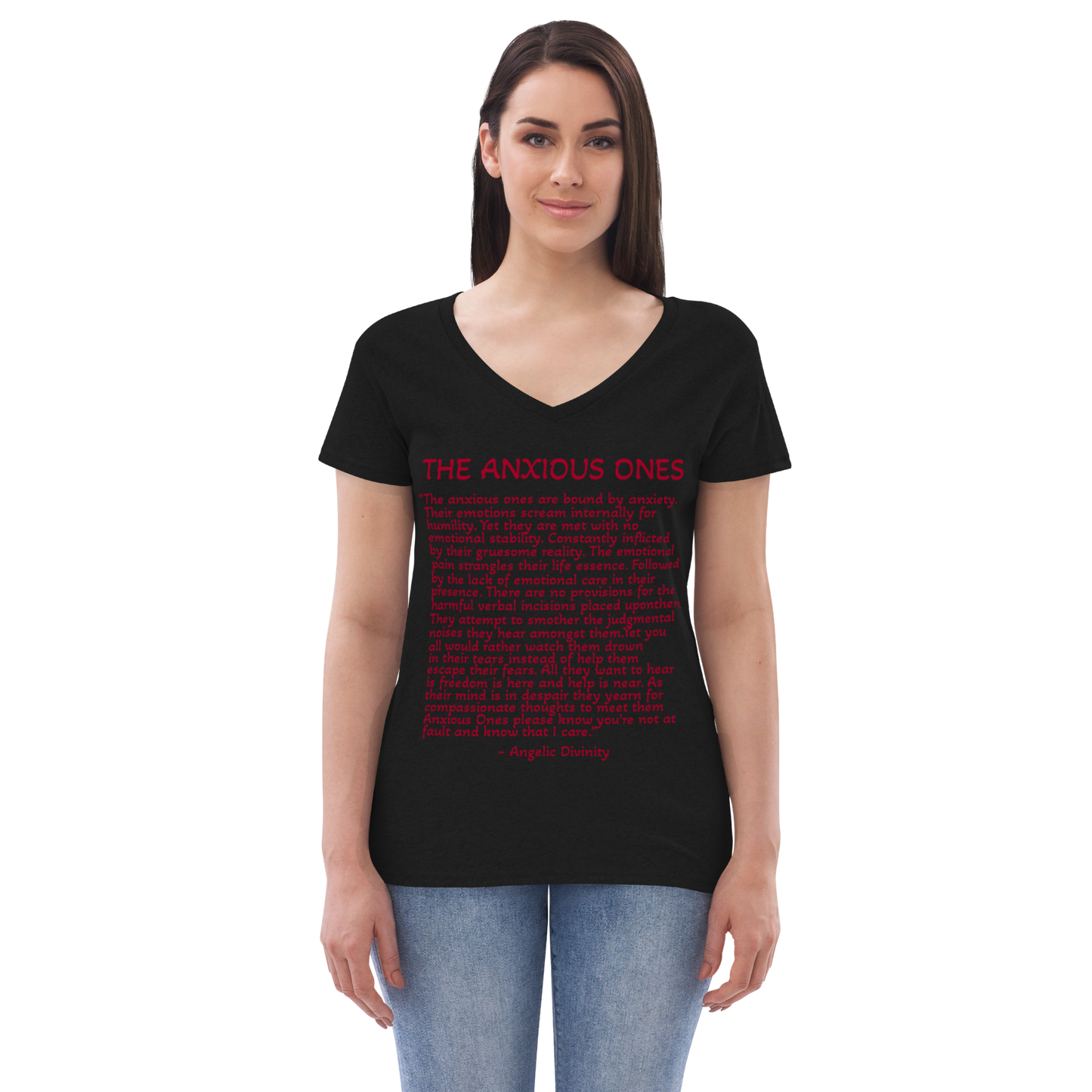 Women's The Anxious Ones Poetry V-Neck T-Shirt