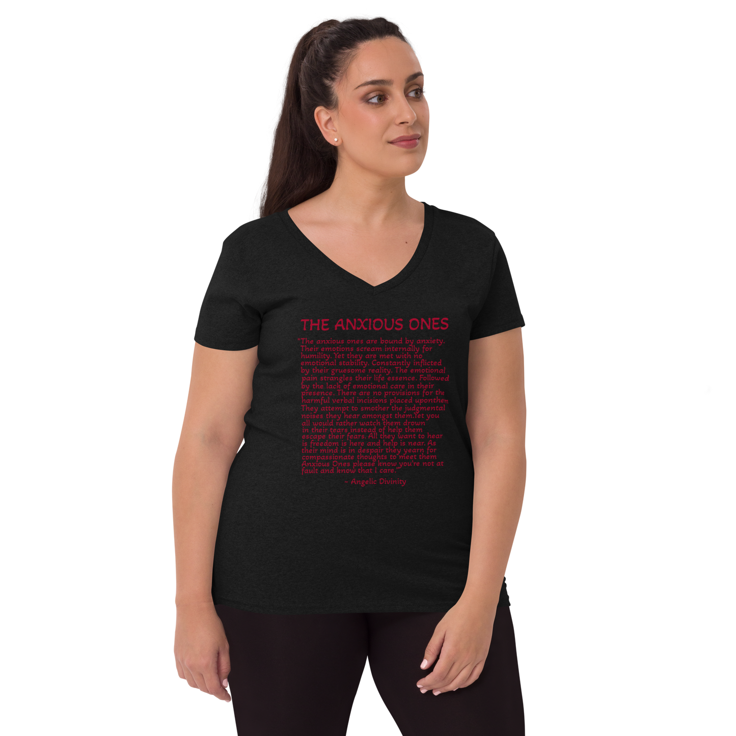 Women's The Anxious Ones Poetry V-Neck T-Shirt