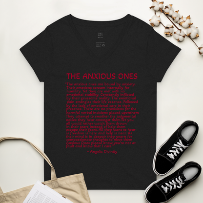 Women's The Anxious Ones Poetry V-Neck T-Shirt