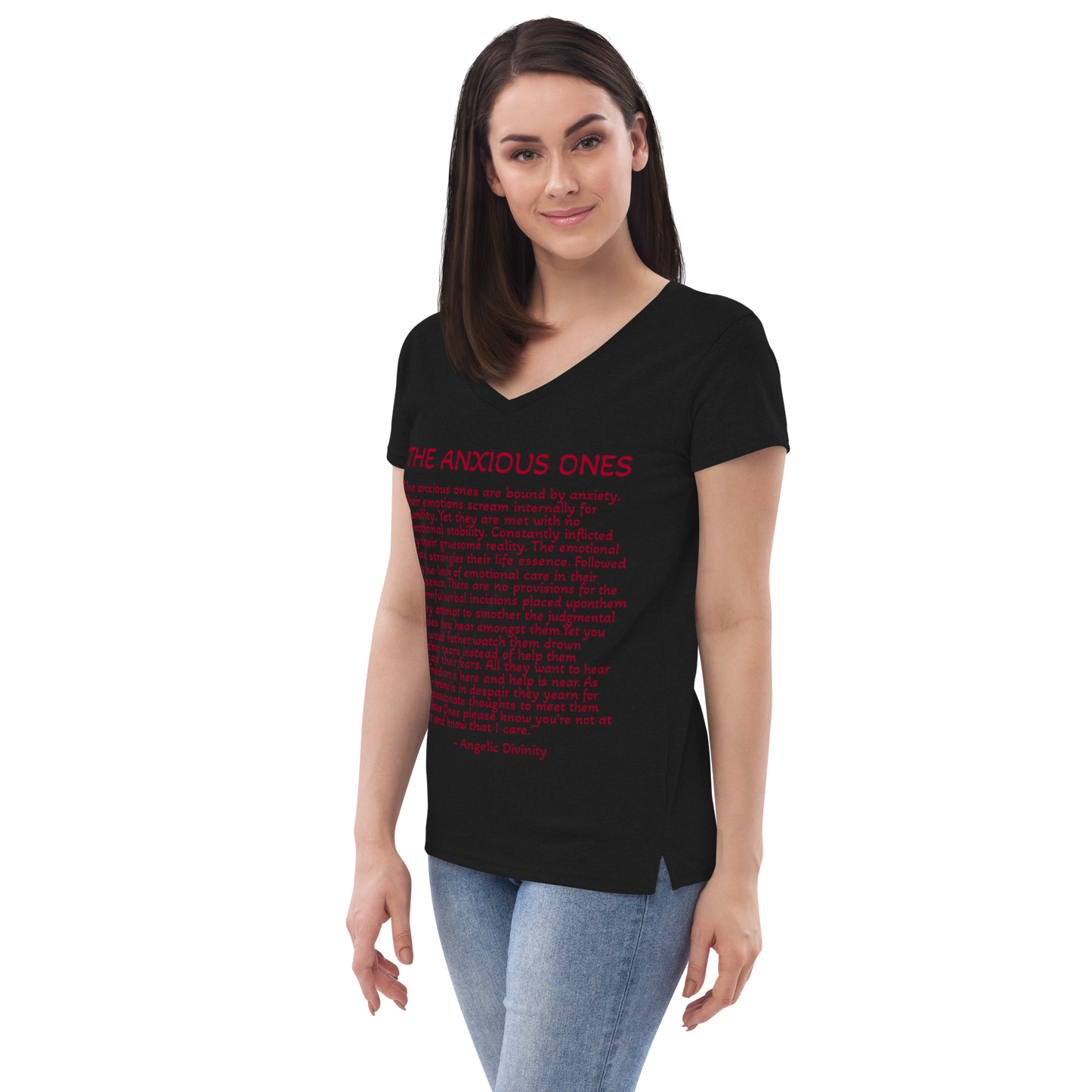 Women's The Anxious Ones Poetry V-Neck T-Shirt