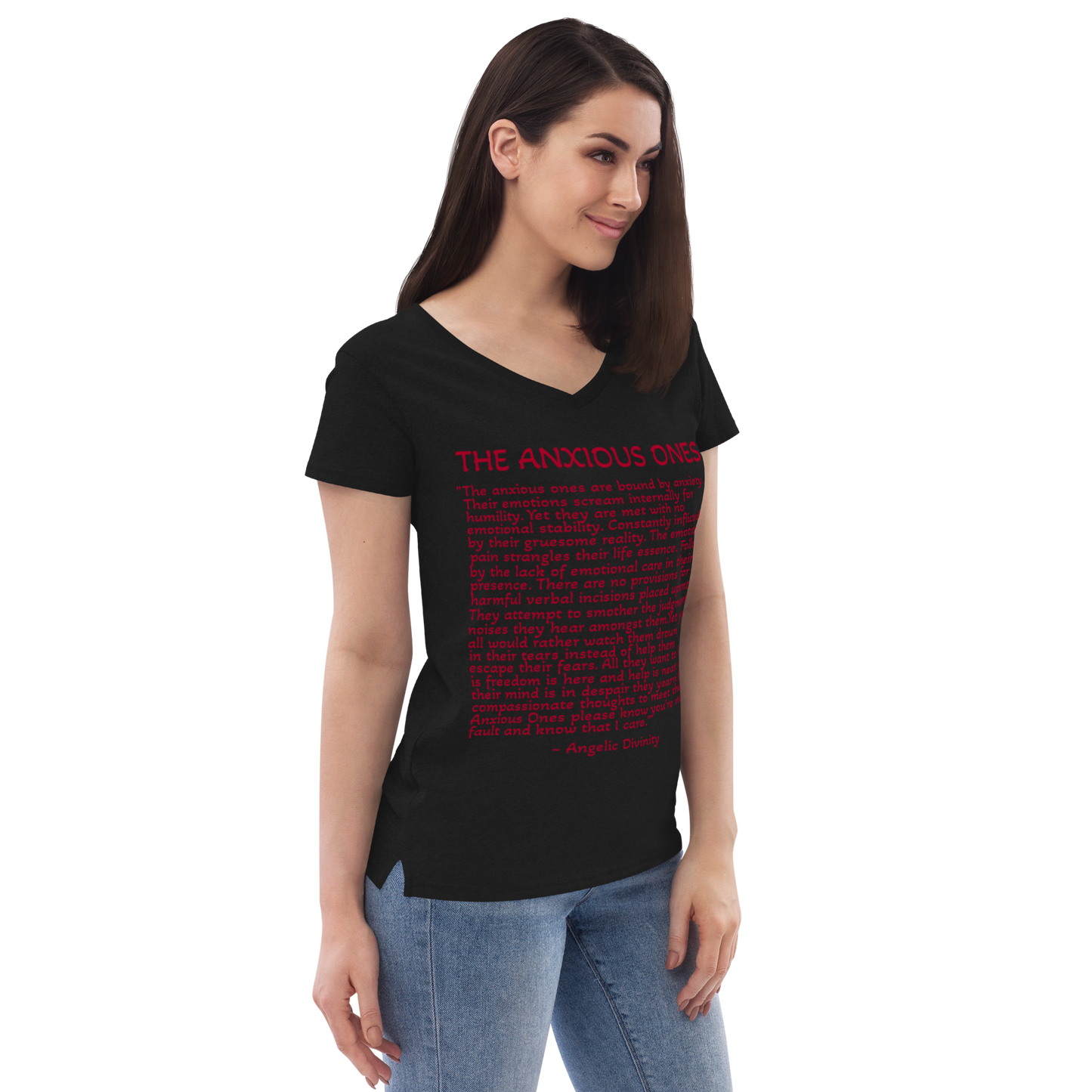 Women's The Anxious Ones Poetry V-Neck T-Shirt