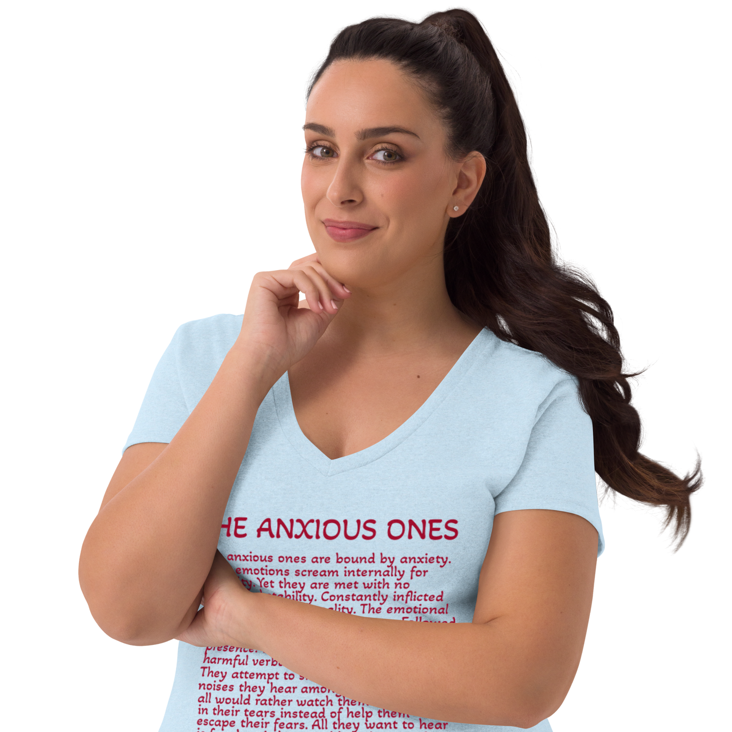 Women's The Anxious Ones Poetry V-Neck T-Shirt