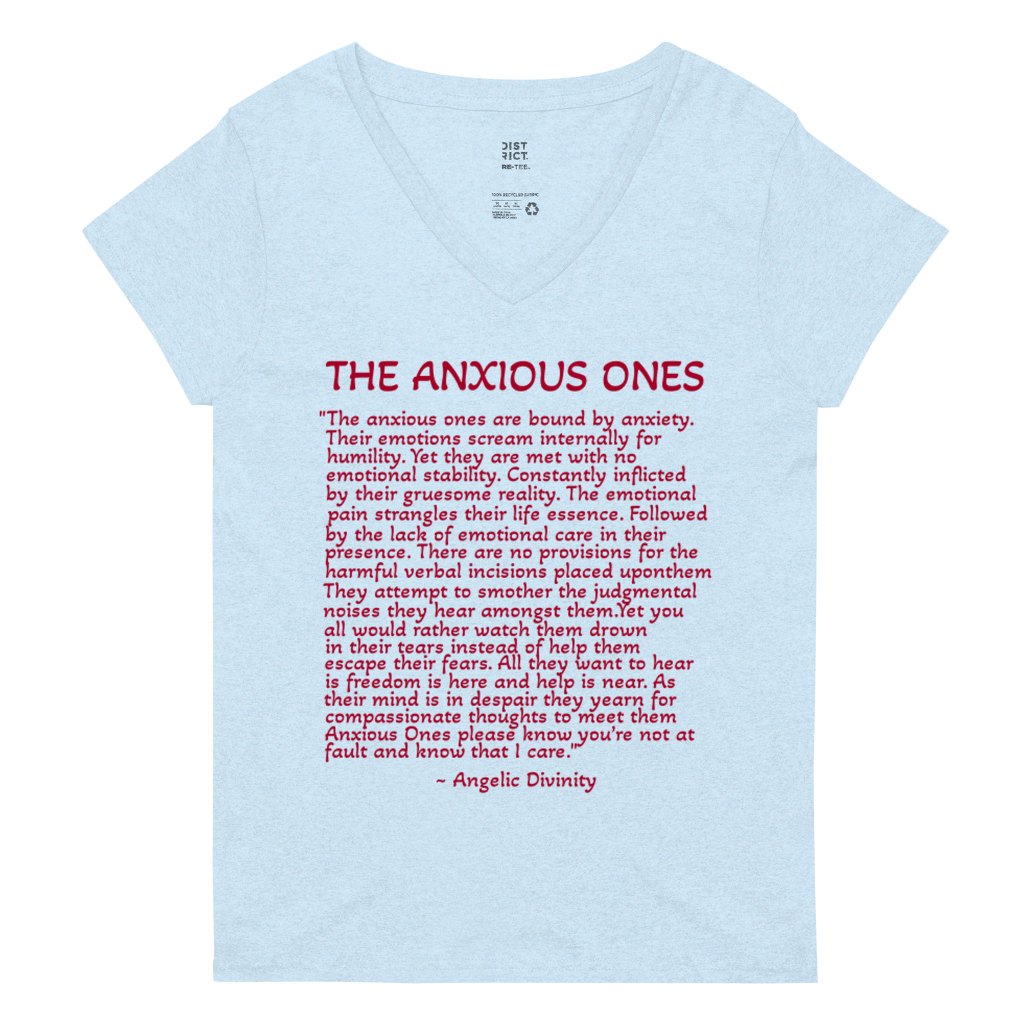 Women's The Anxious Ones Poetry V-Neck T-Shirt