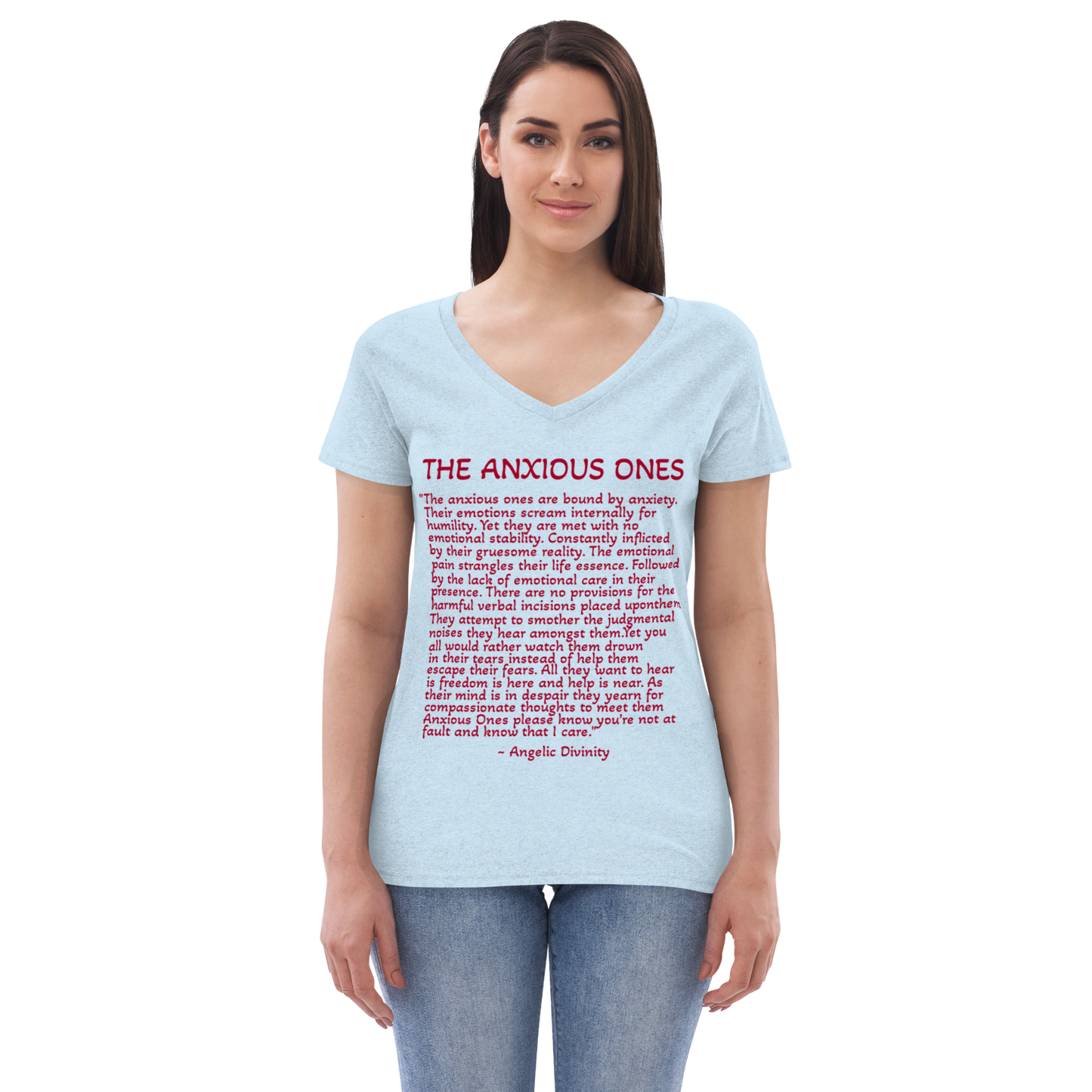 Women's The Anxious Ones Poetry V-Neck T-Shirt