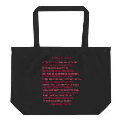 ETERNAL LOVE POETRY Large Organic Tote