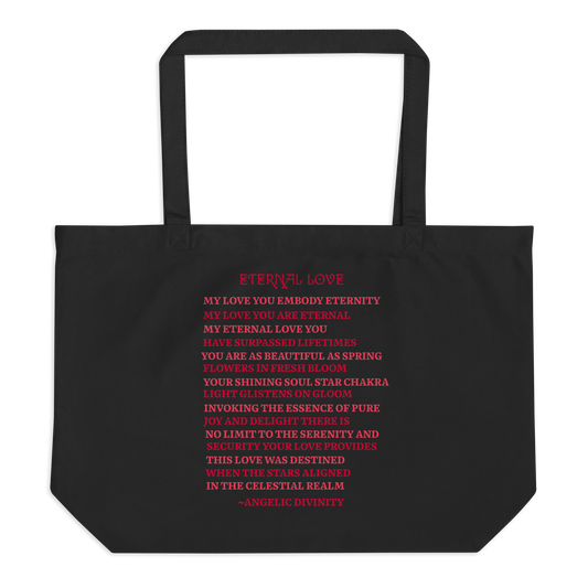 ETERNAL LOVE POETRY Large Organic Tote