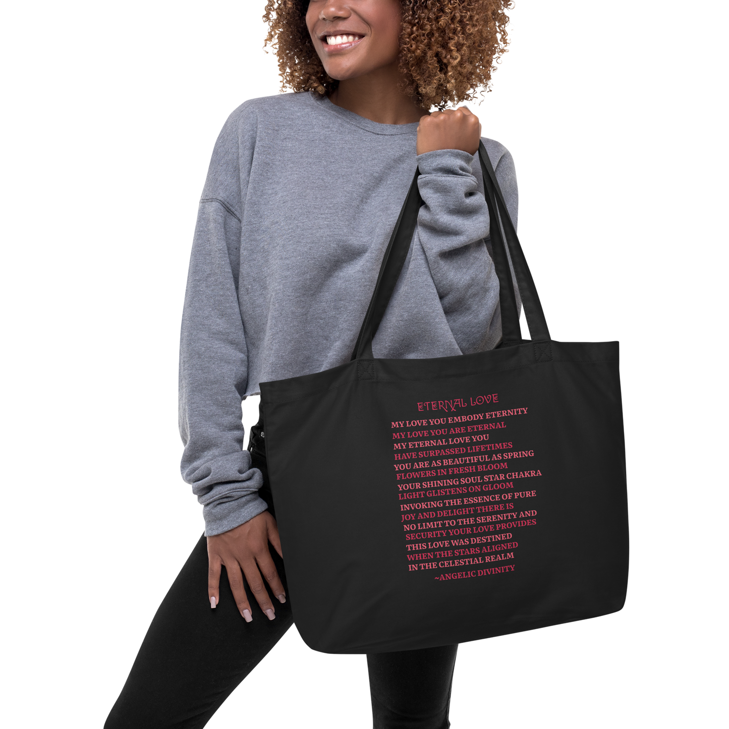 ETERNAL LOVE POETRY Large Organic Tote