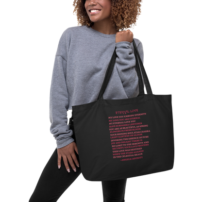 ETERNAL LOVE POETRY Large Organic Tote