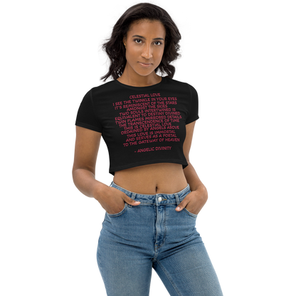 Celestial Love Poetry Fitted Crop Tee