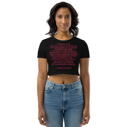 Celestial Love Poetry Fitted Crop Tee