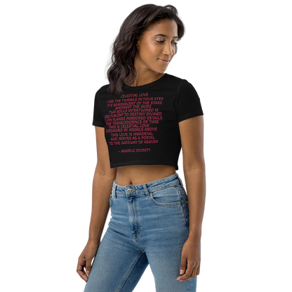 Celestial Love Poetry Fitted Crop Tee