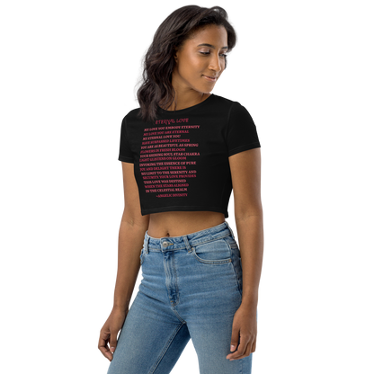 Women’s Eternal Love Poetry Fitted Crop Tee