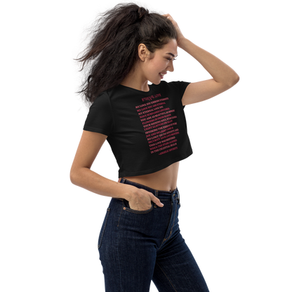 Women’s Eternal Love Poetry Fitted Crop Tee