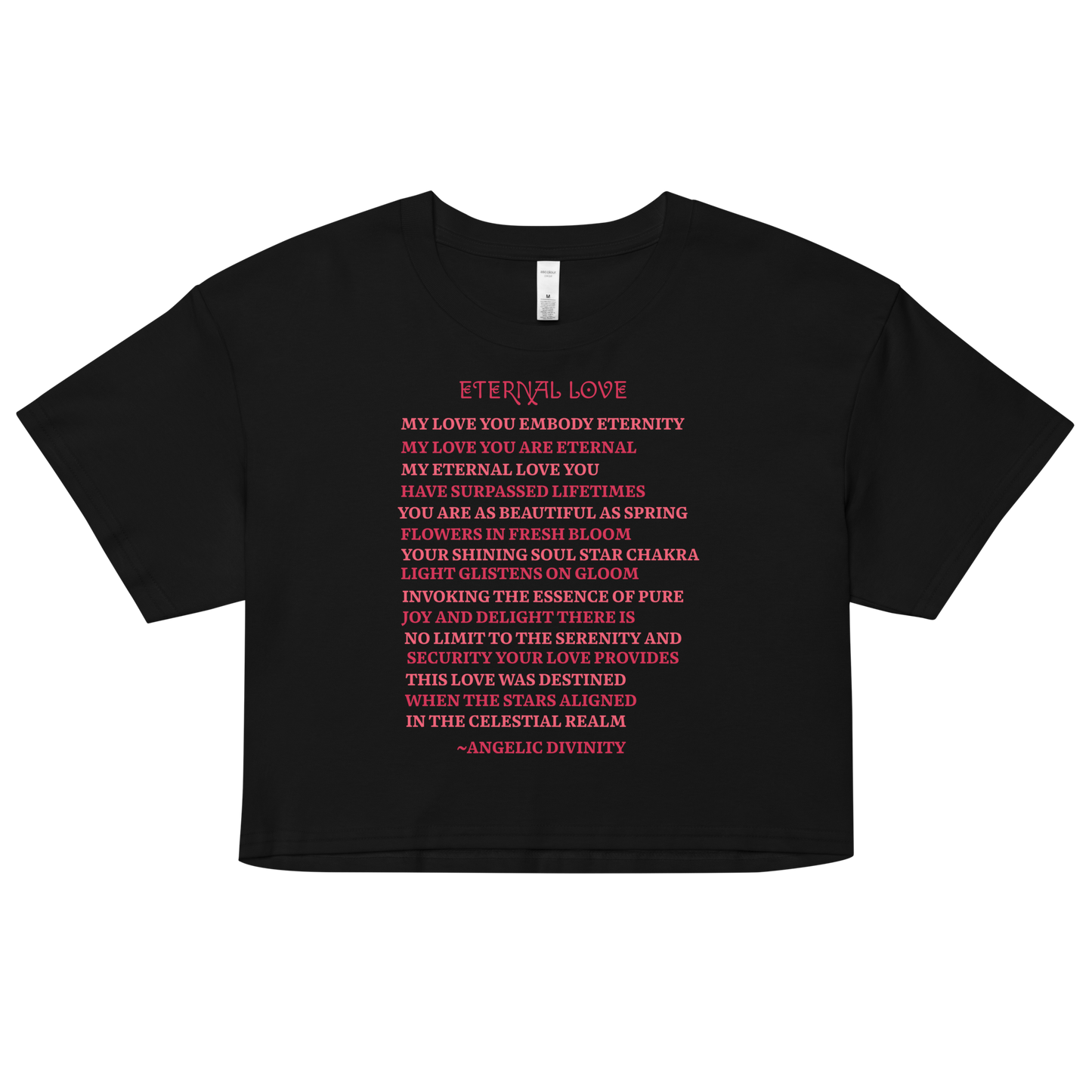 Women’s Eternal Love Poetry Relaxed Fit Crop Top