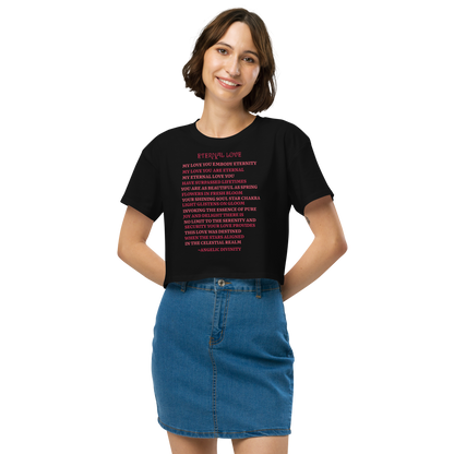 Women’s Eternal Love Poetry Relaxed Fit Crop Top