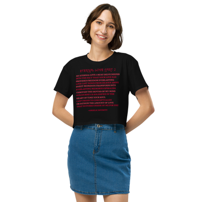 Women’s Eternal Love Part 2 Poetry Relaxed Fit Crop Top