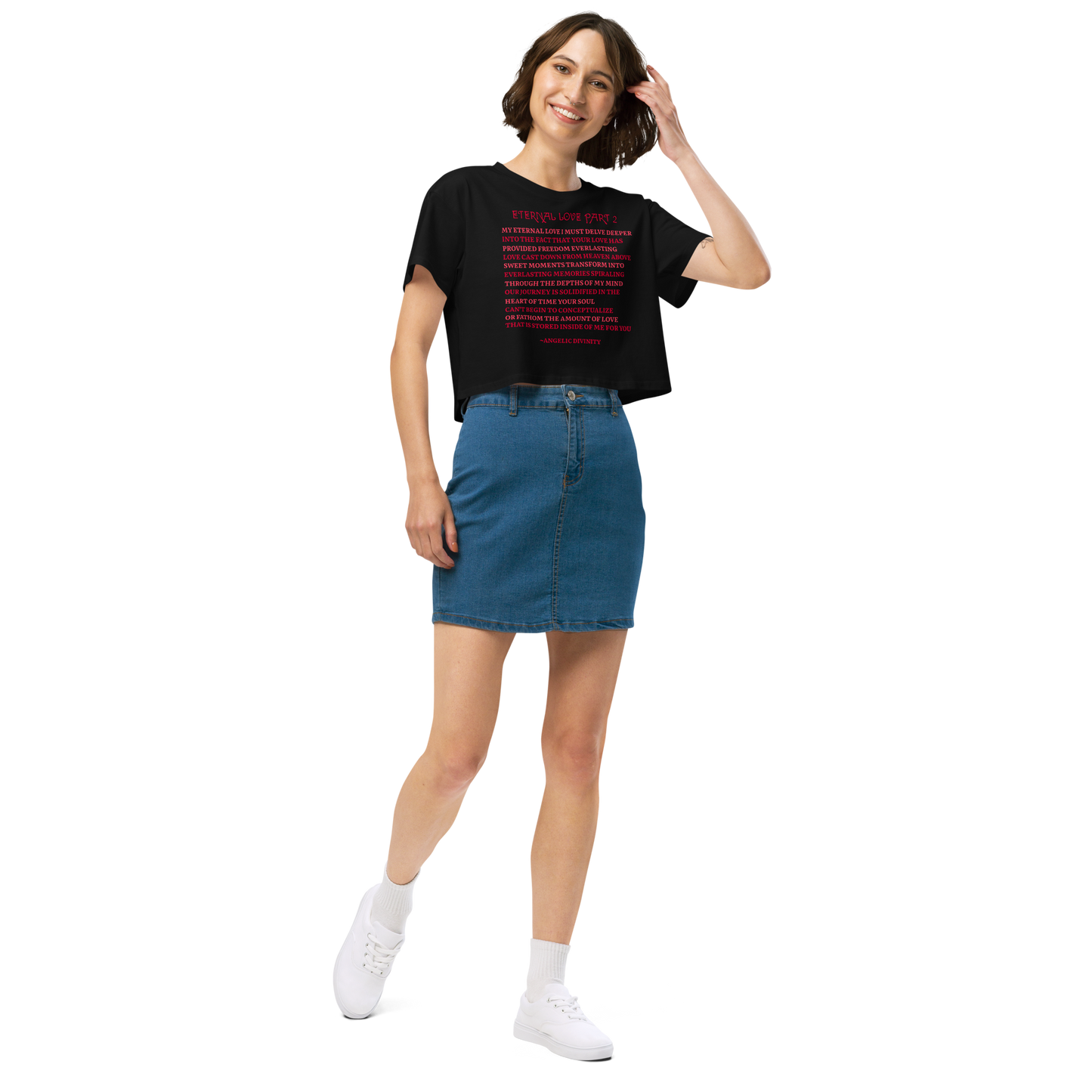 Women’s Eternal Love Part 2 Poetry Relaxed Fit Crop Top