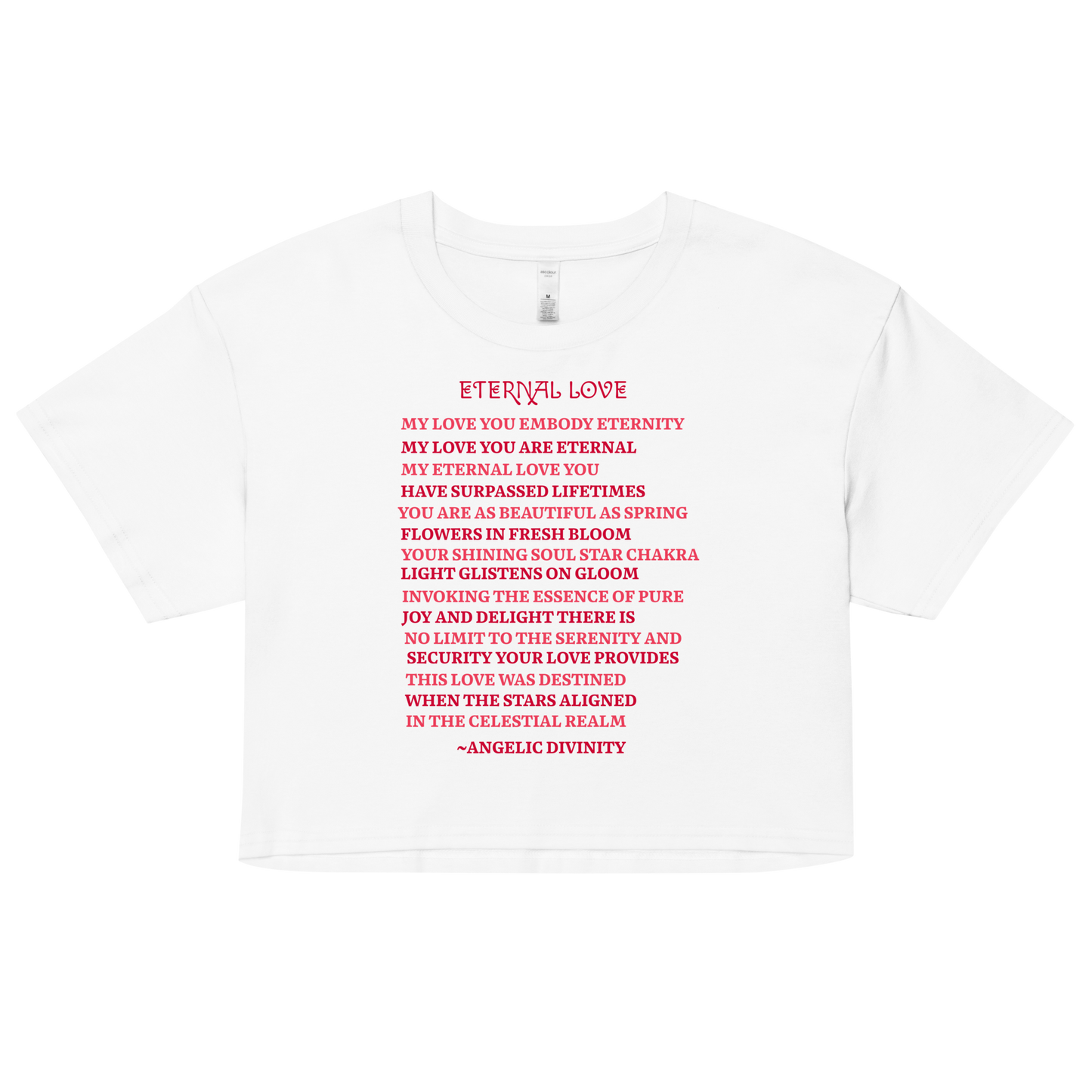 Women’s Eternal Love Poetry Relaxed Fit Crop Top