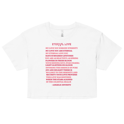 Women’s Eternal Love Poetry Relaxed Fit Crop Top