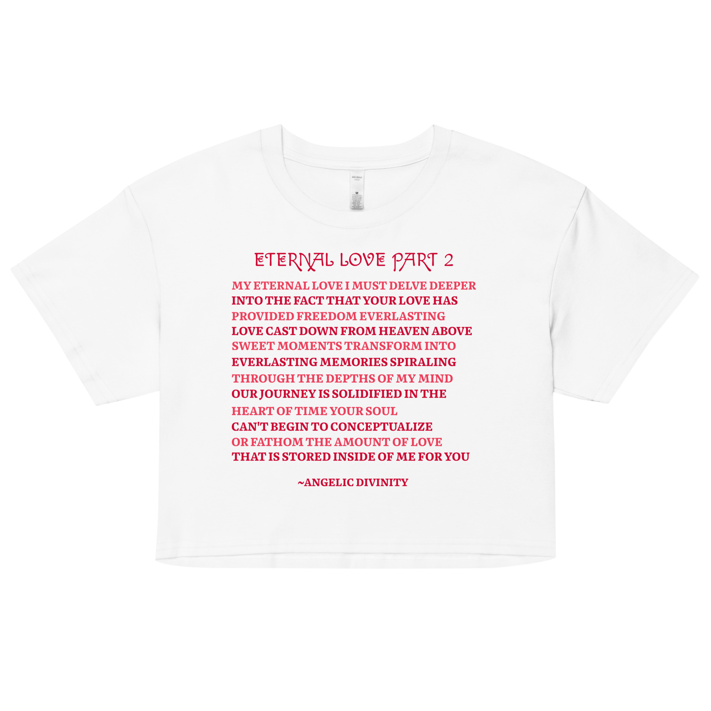 Women’s Eternal Love Part 2 Poetry Relaxed Fit Crop Top