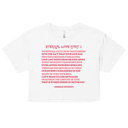 Women’s Eternal Love Part 2 Poetry Relaxed Fit Crop Top