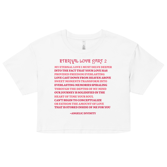 Women’s Eternal Love Part 2 Poetry Relaxed Fit Crop Top