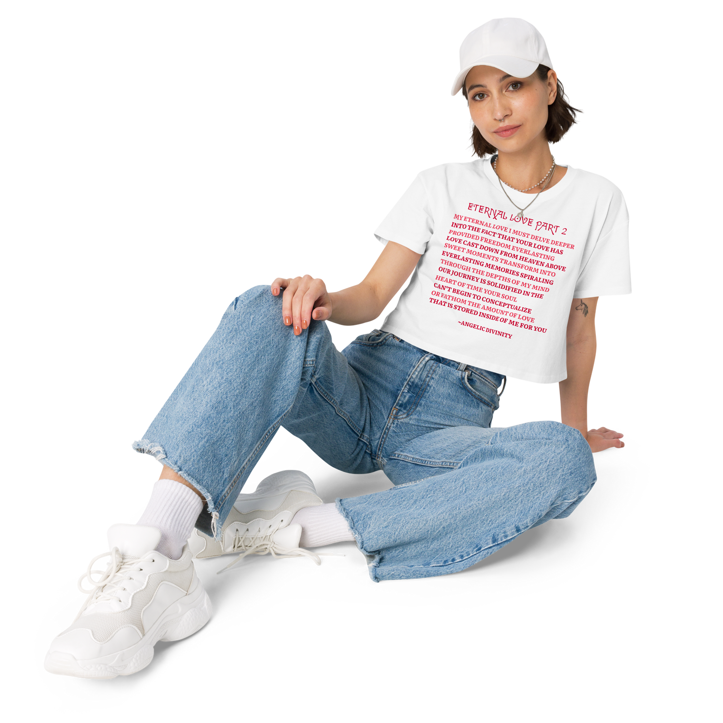 Women’s Eternal Love Part 2 Poetry Relaxed Fit Crop Top