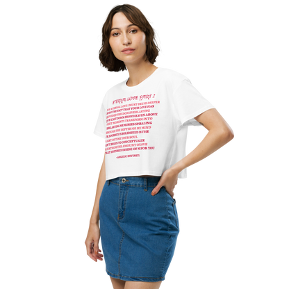 Women’s Eternal Love Part 2 Poetry Relaxed Fit Crop Top