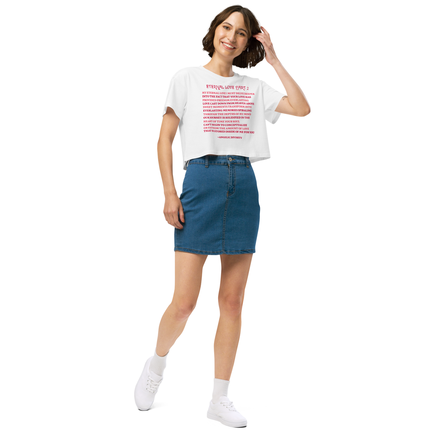 Women’s Eternal Love Part 2 Poetry Relaxed Fit Crop Top