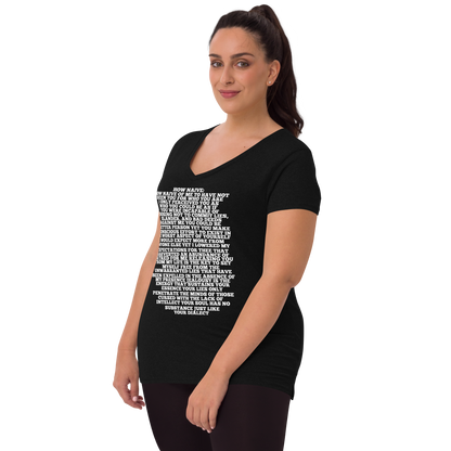 Relaxed Fit Women's How Naive Poetry V-Neck T-Shirt